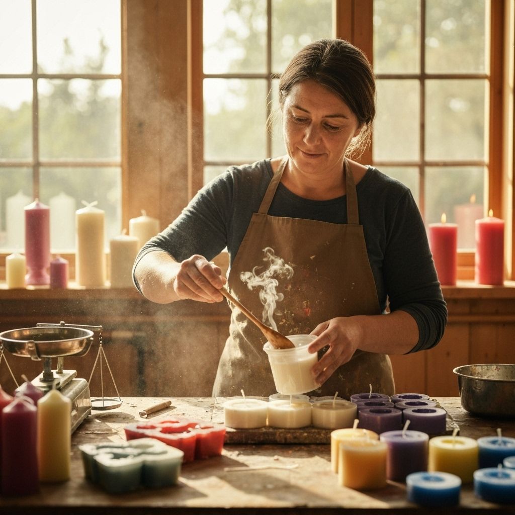 Artisan crafting candles